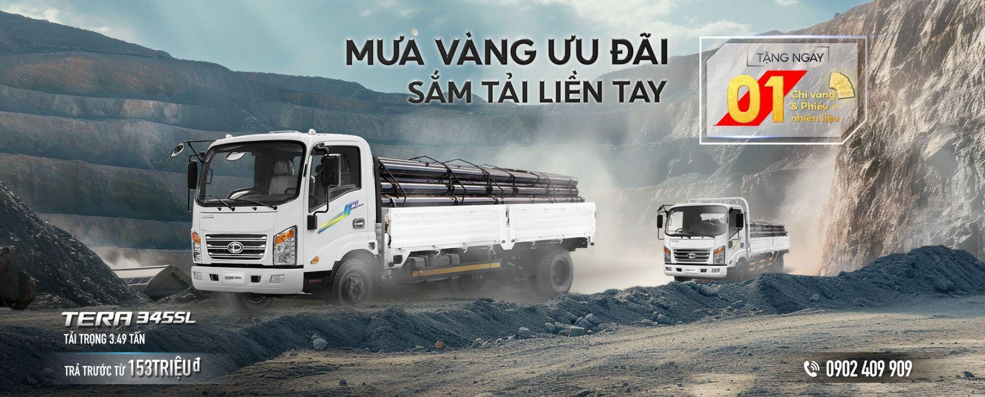 TERA190SL & TERA345SL với thùng hàng dài 6.2m hướng đến nhóm khách hàng thường xuyên chuyên chở các loại hàng hóa kích thước dài, cồng kềnh